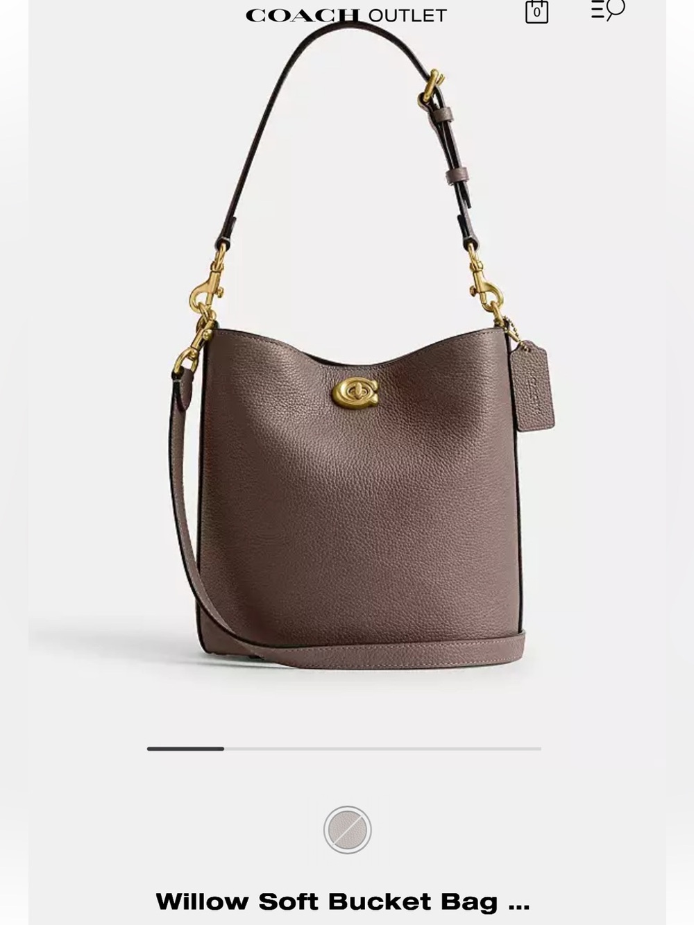 Coach Willow Soft Bucket Bag - Pebbled Black